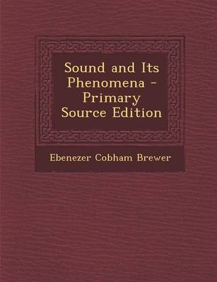 Book cover for Sound and Its Phenomena