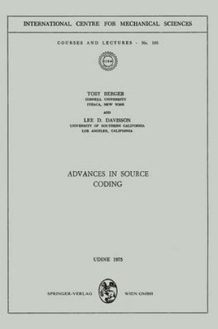 Cover of Advances in Source Coding