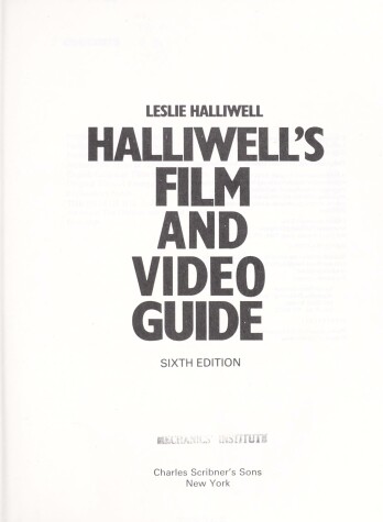 Book cover for Halliwell's Film and Video Guide