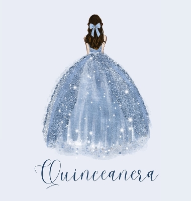 Book cover for Quinceanera guest book, Mis Quince Anos Guest book, birthday party guest book to sign