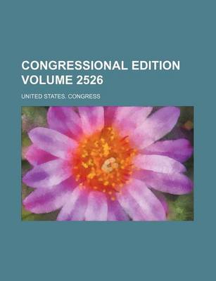 Book cover for Congressional Edition Volume 2526