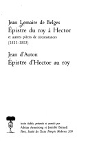 Cover of Epistre Du Roy a Hector Et Autres Pieces de Circonstances, Epistre d'Hector Au Roy