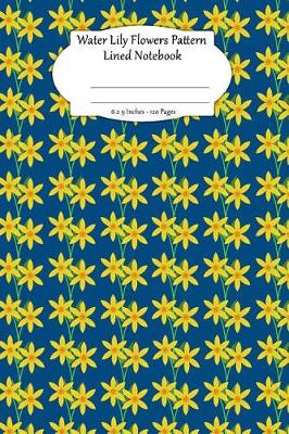 Book cover for Water Lily Flowers Pattern Lined Notebook