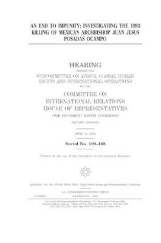 Cover of An end to impunity