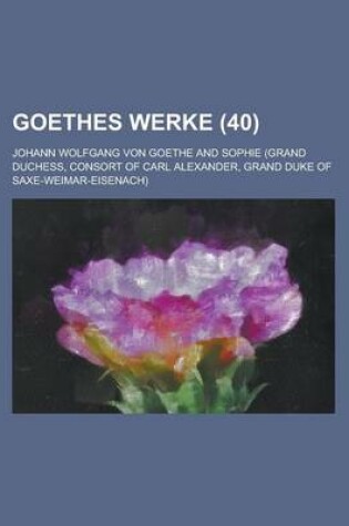 Cover of Goethes Werke (40)