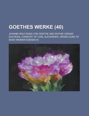 Book cover for Goethes Werke (40)