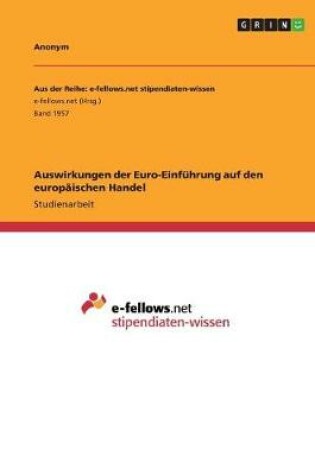 Cover of Auswirkungen der Euro-Einführung auf den europäischen Handel