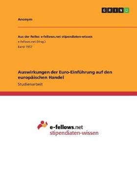 Book cover for Auswirkungen der Euro-Einführung auf den europäischen Handel