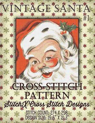 Book cover for Vintage Santa Cross Stitch Pattern