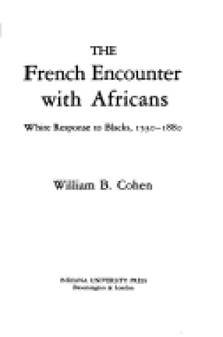 Cover of French Encounters with Africans