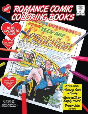 Book cover for Romance Comic Coloring Book #5