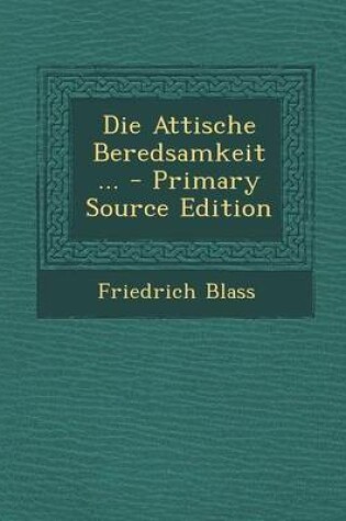 Cover of Die Attische Beredsamkeit ...