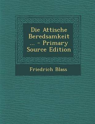 Book cover for Die Attische Beredsamkeit ...