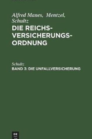 Cover of Die Unfallversicherung