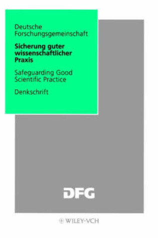 Cover of Safeguard Good Scientific Practice/Sicherung Guter Wissen Praxis