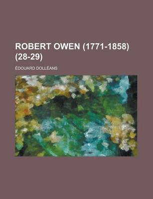 Book cover for Robert Owen (1771-1858) (28-29)