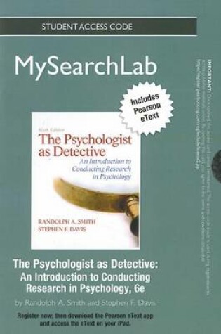 Cover of The MyLab Search with Pearson eText -- Standalone Access Card  -- for Psychologist as Detective