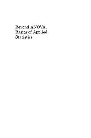 Cover of Beyond ANOVA