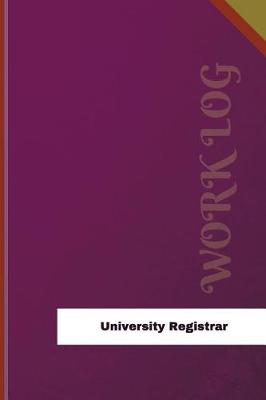 Cover of University Registrar Work Log