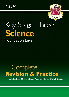 Book cover for New KS3 Science Complete Revision & Practice – Foundation (inc. Online Edition, Videos & Quizzes)
