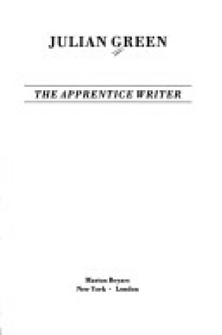 Cover of The Apprentice Writer