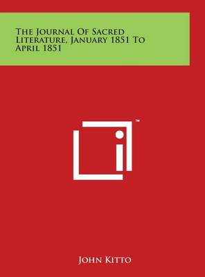 Book cover for The Journal of Sacred Literature, January 1851 to April 1851