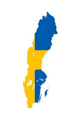 Book cover for Flag of Sweden Overlaid on the Swedish Map Journal