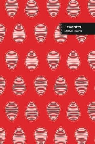 Cover of Levanter Lifestyle Journal, Blank Write-in Notebook, Dotted Lines, Wide Ruled, Size (A5) 6 x 9 In (Red)