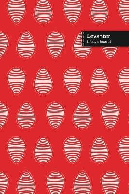 Book cover for Levanter Lifestyle Journal, Blank Write-in Notebook, Dotted Lines, Wide Ruled, Size (A5) 6 x 9 In (Red)