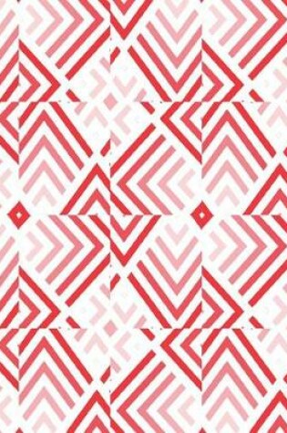 Cover of Ombre Red Geometric Pattern Notebook