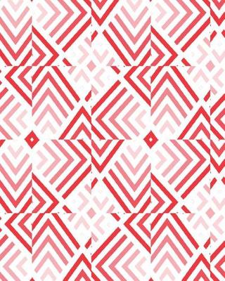 Book cover for Ombre Red Geometric Pattern Notebook