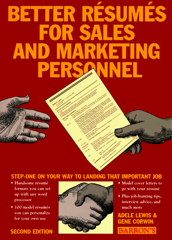 Book cover for Better Resumes for Sales and Marketing Personnel
