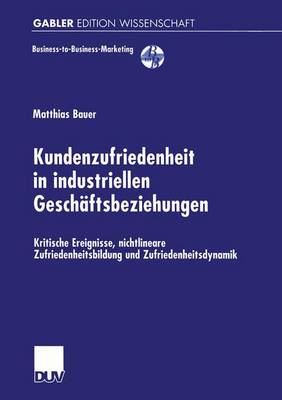 Book cover for Kundenzufriedenheit in industriellen Geschäftsbeziehungen