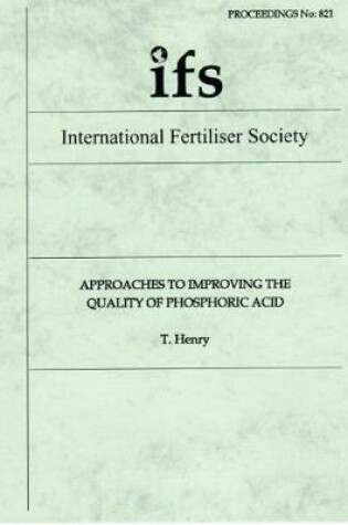 Cover of Approaches to improving the quality of phosphoric acid