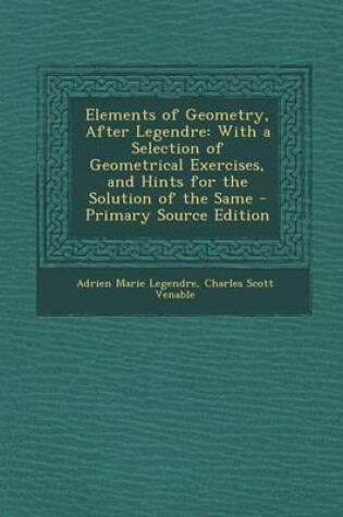 Cover of Elements of Geometry, After Legendre