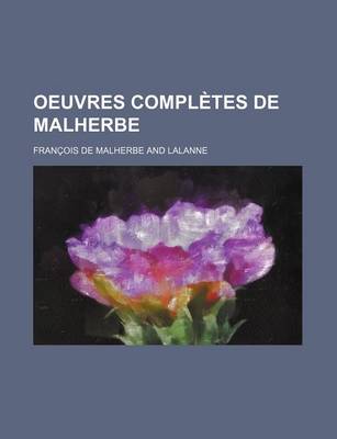 Book cover for Oeuvres Completes de Malherbe