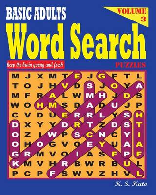 Book cover for BASIC ADULTS Word Search Puzzles, Vol 3