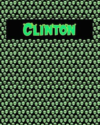 Book cover for 120 Page Handwriting Practice Book with Green Alien Cover Clinton