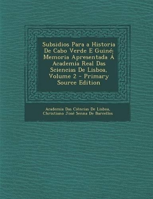 Book cover for Subsidios Para a Historia de Cabo Verde E Guine