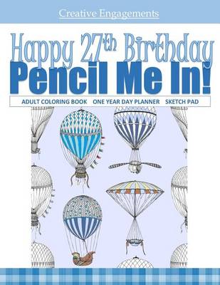 Book cover for Happy 27th Birthday Adult Coloring Book for Men Stress Relieving Patterns