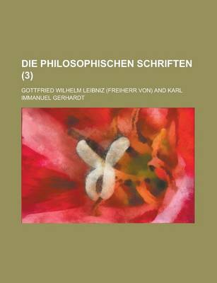 Book cover for Die Philosophischen Schriften (3)