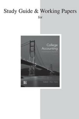 Cover of Study Guide and Working Papers for College Accounting (a Contemporary Approach)
