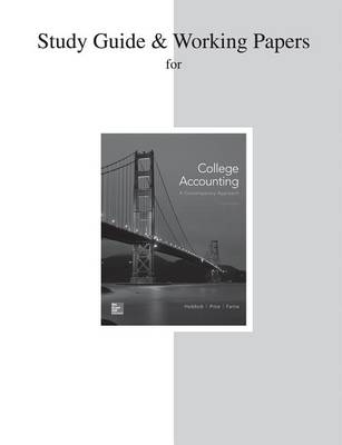 Book cover for Study Guide and Working Papers for College Accounting (a Contemporary Approach)