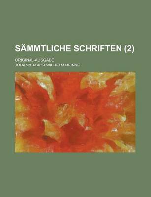 Book cover for Sammtliche Schriften; Original-Ausgabe (2 )