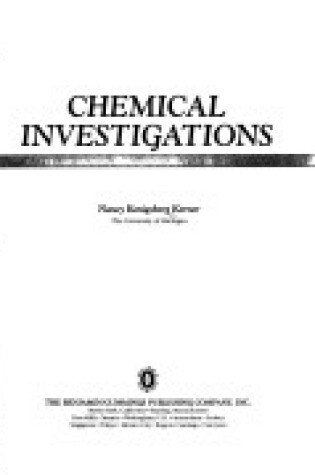 Cover of Chemical Investigations