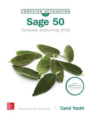 Book cover for Computer Accounting with Sage 50 2016