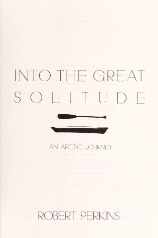 Cover of Into the Great Solitude