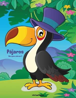 Book cover for Pájaros libro para colorear 5