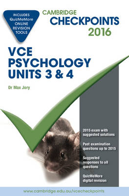 Cover of Cambridge Checkpoints VCE Psychology Units 3 and 4 2016 and Quiz Me More