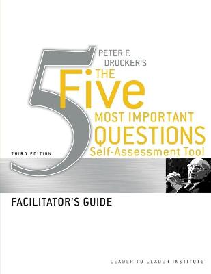 Book cover for Peter Drucker's The Five Most Important Question Self Assessment Tool